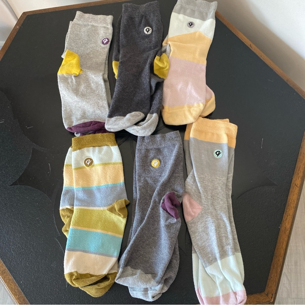 6 pack Q for Quinn adult trouser socks small organic cotton